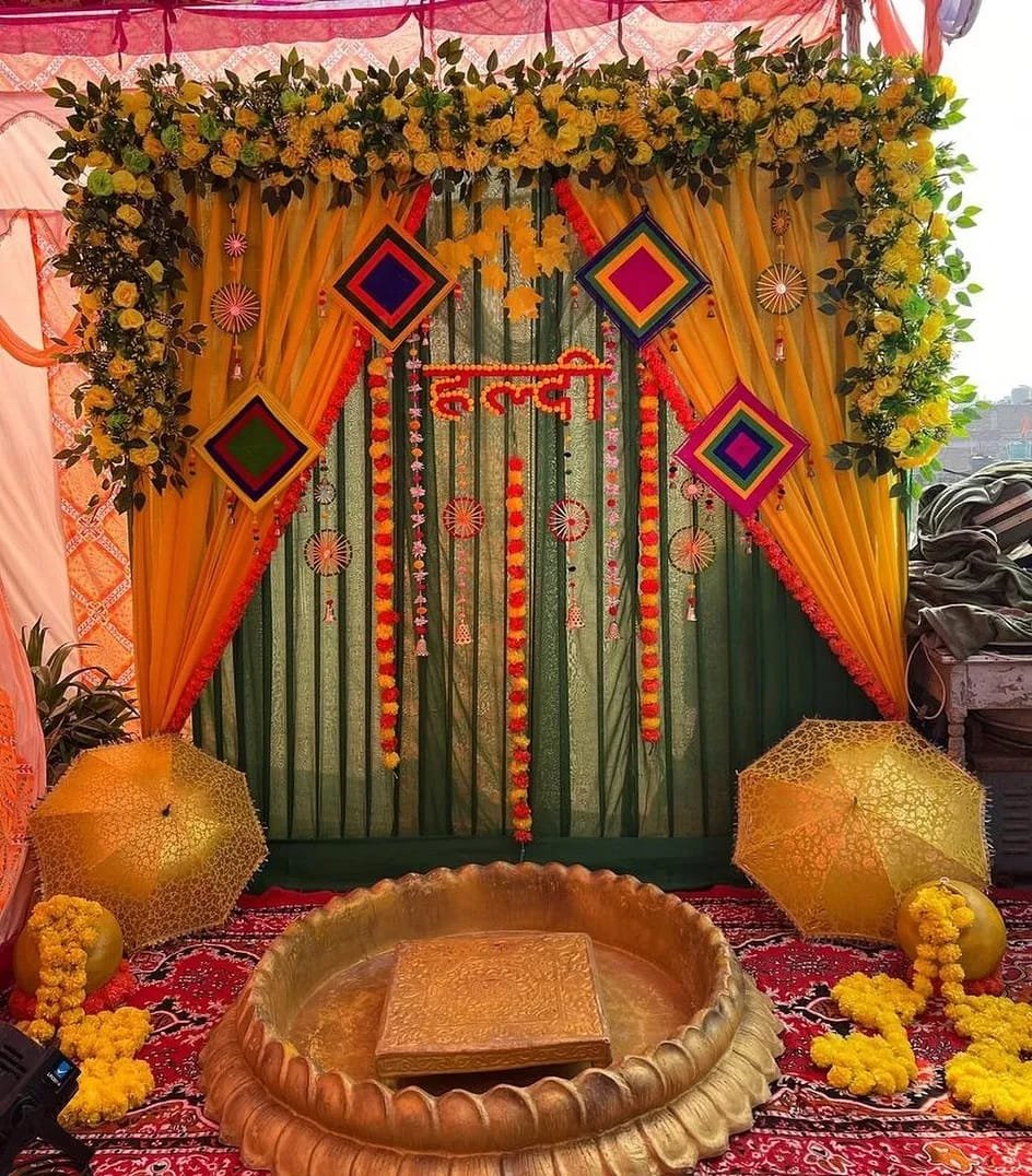 Haldi Mehndi Backdrop